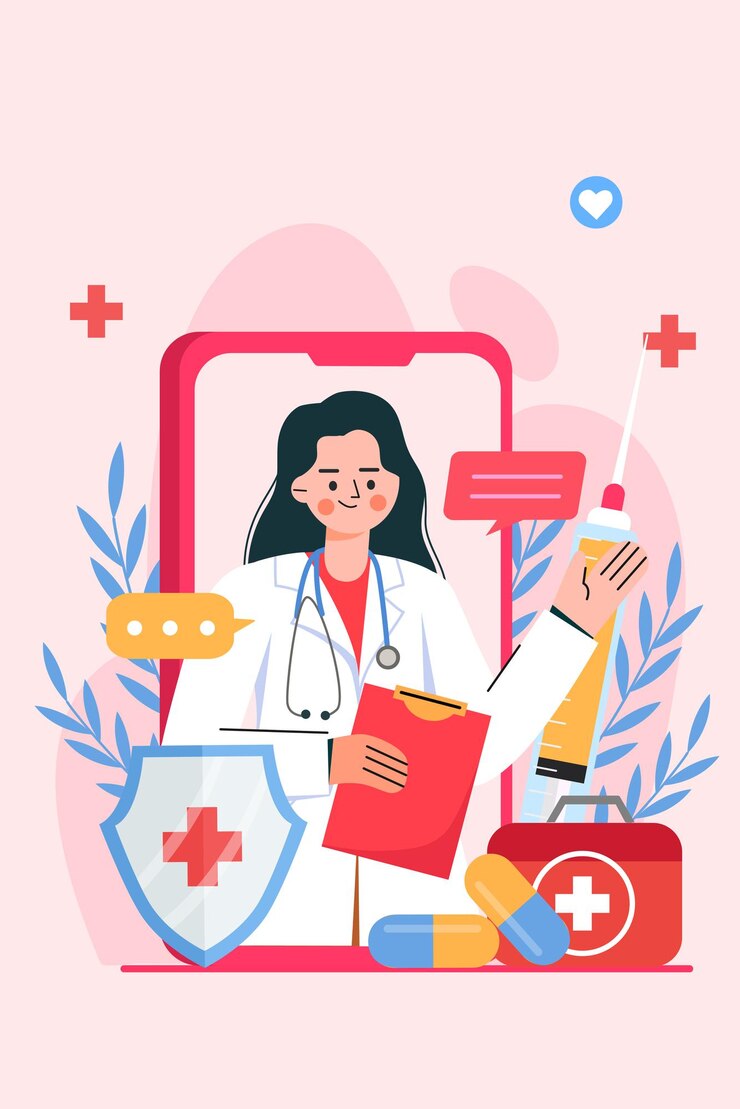 Un appel vidéo en ligne d'un médecin