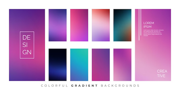 Appli mobile de conception vectorielle à gradient doux
