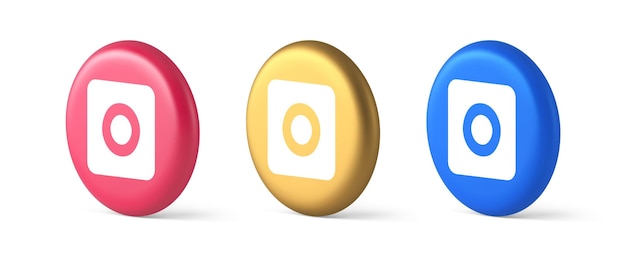 Appli Web de création de contenu multimédia avec des icônes 3D réalistes