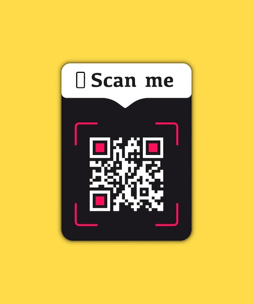 Application de bouton de code QR pour smartphone mobile avec icône de signe scan me. Scannez le code QR pour le paiement. Illustration vectorielle