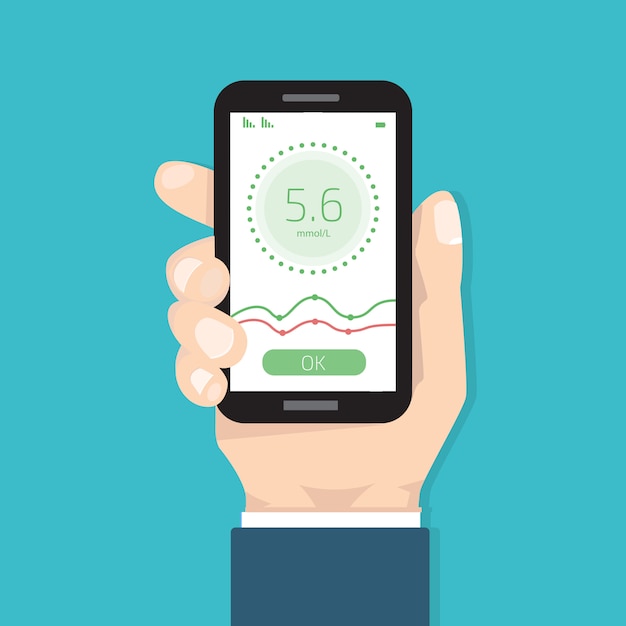 Application Cholesterol Meter Pour Smartphone Ou Tablette. Illustration.