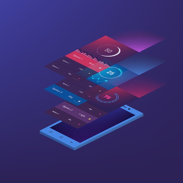application mobile responsive de gestion et d&#39;administration Dashbord UI