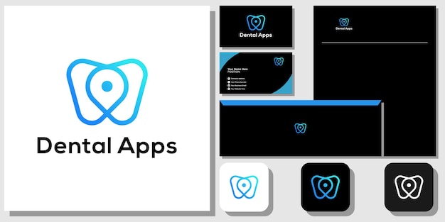 Applications Dentaires Symbole Triangle Dent De Soins De Santé Avec Modèle D'identité De Marque