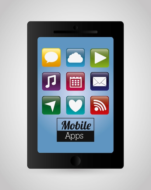 Vecteur applications mobiles multimédia