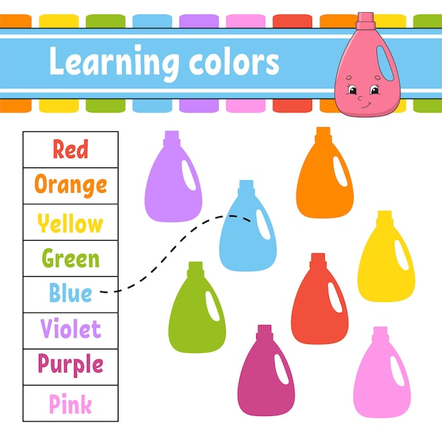 Vecteur apprendre les couleurs pour les enfants