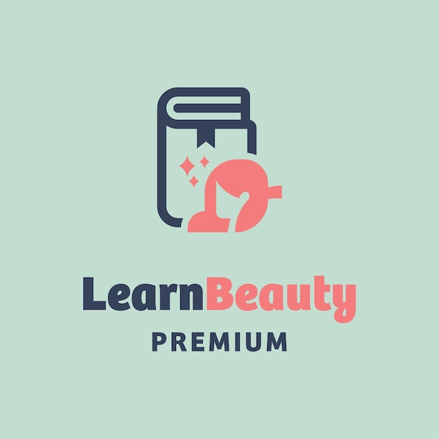 Vecteur apprendre le logo de la beauté