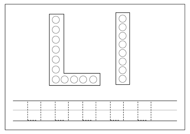 Apprentissage De L'alphabet Anglais Pour Les Enfants Lettre L Traçage Des Lettres