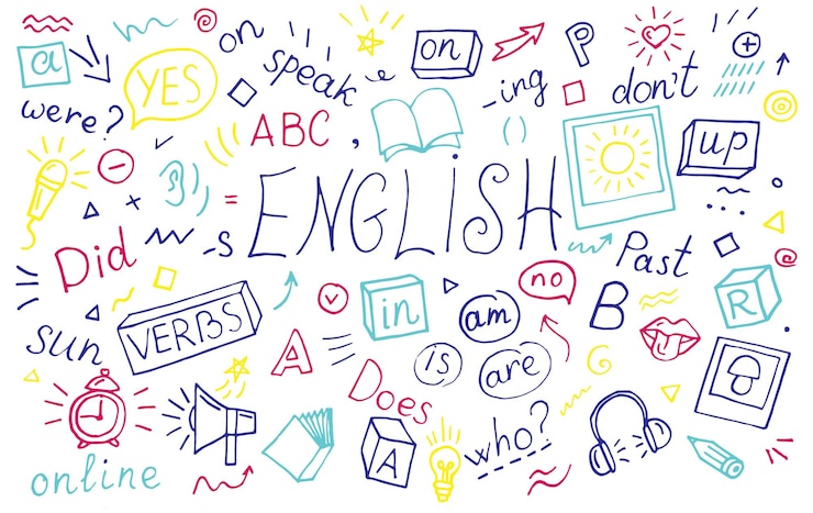 Vecteur apprentissage de l'anglais