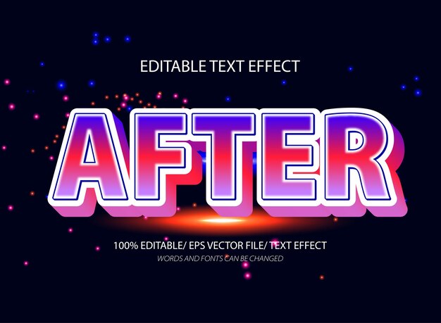 Après l'effet de texte modifiable et le style de textes modifiables