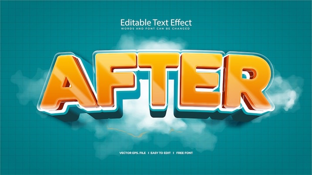 Après - Effet de texte modifiable