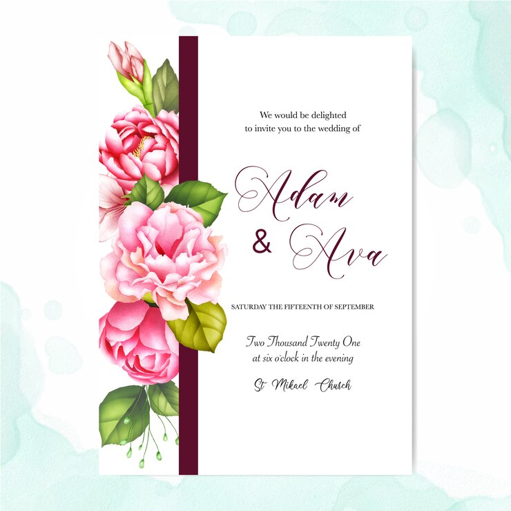 aquarelle cadre floral multi usage fond