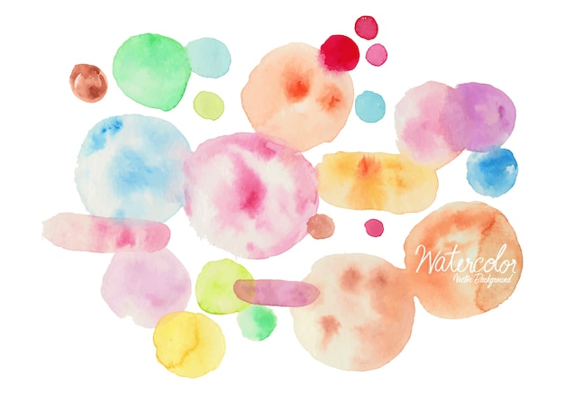 Aquarelle colorée abstraite sur fond blanc