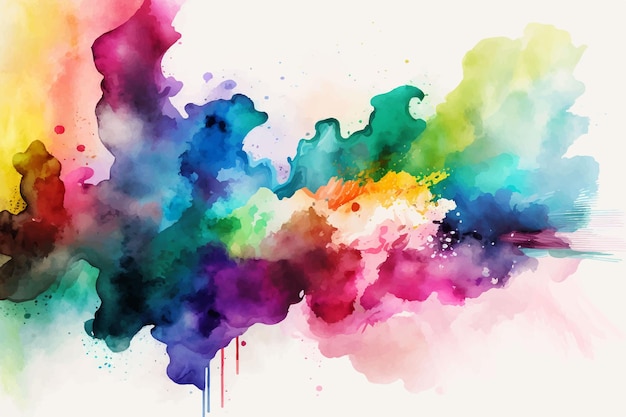 Une aquarelle colorée d'une aquarelle colorée