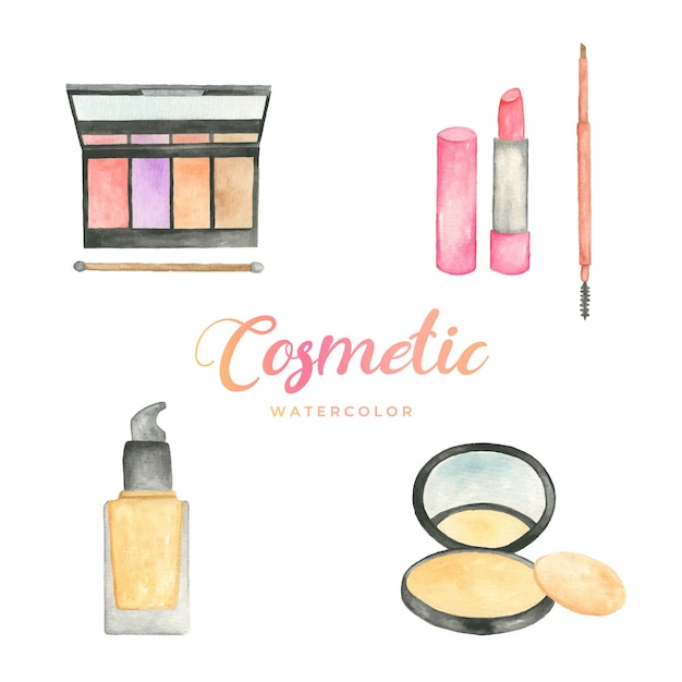 Vecteur aquarelle cosmétique