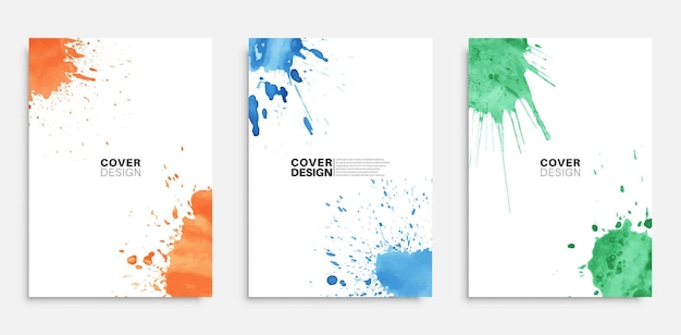 Aquarelle éclaboussures fond abstrait coloré Vector texture dessinée à la main