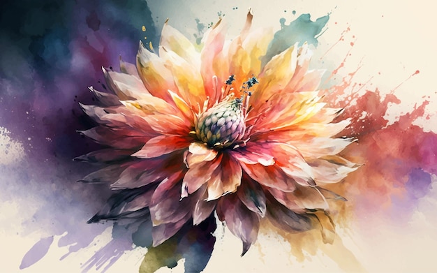 aquarelle fleur vecteur art