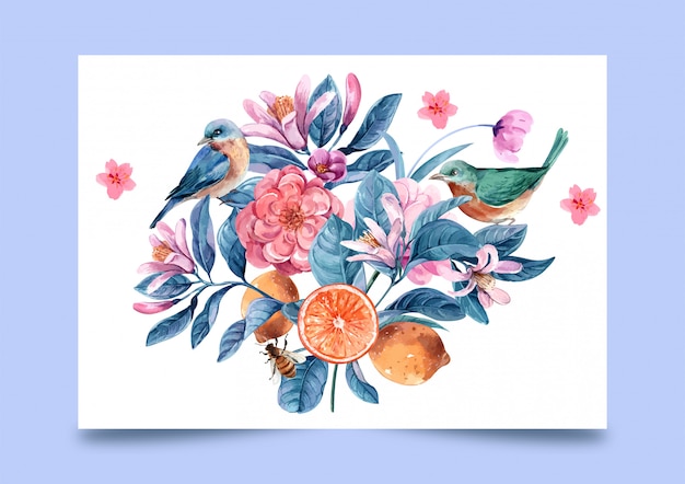 Aquarelle De Fleurs Pour Des Illustrations