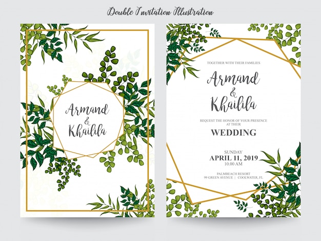 Aquarelle Floral Pour Illustration Design Invitation