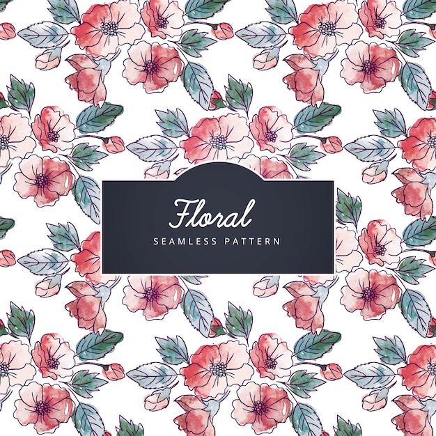 Vecteur aquarelle floral seamless pattern