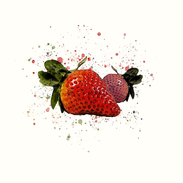 aquarelle fraise