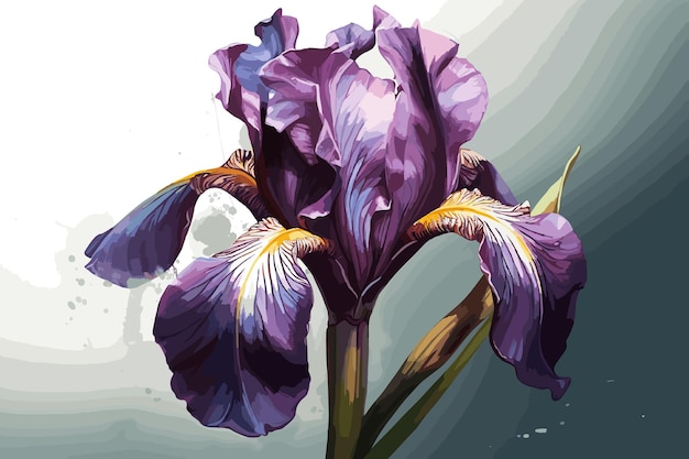 Vecteur aquarelle peinte à la main fleur vecteur art peinture illustration motif de fleur aquarelle floral