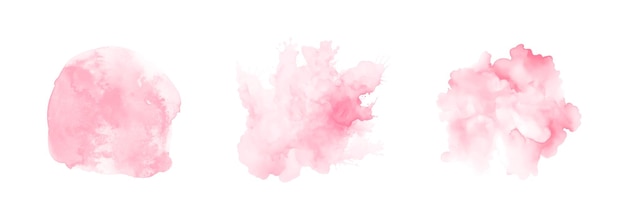 Aquarelle rose abstraite Vector d'éclaboussure d'eau Texture d'aquarelle en couleur rose