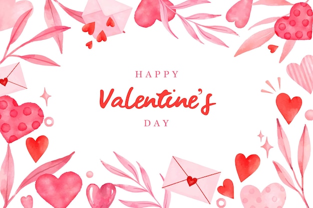 aquarelle saint valentin