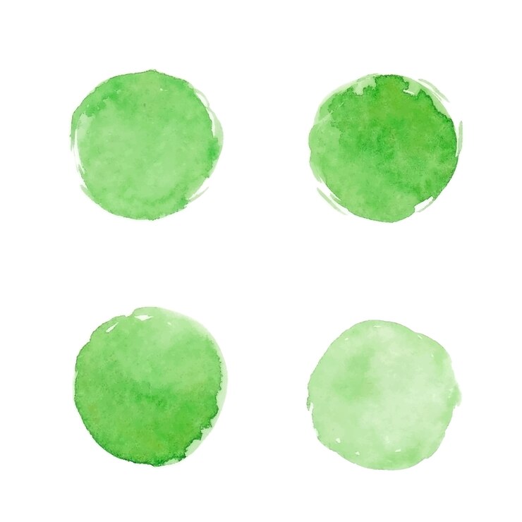 Vecteur aquarelle taches vertes pour éco label.