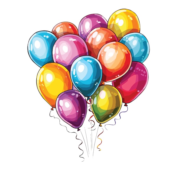 Vecteur aquarelle, vecteur, ballons clipart