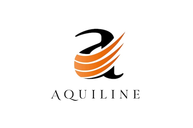 Aquiline un modèle de logo de lettre