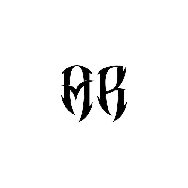 Vecteur ar monogram logo design lettre texte nom symbole monochrome logotype alphabet caractère logo simple