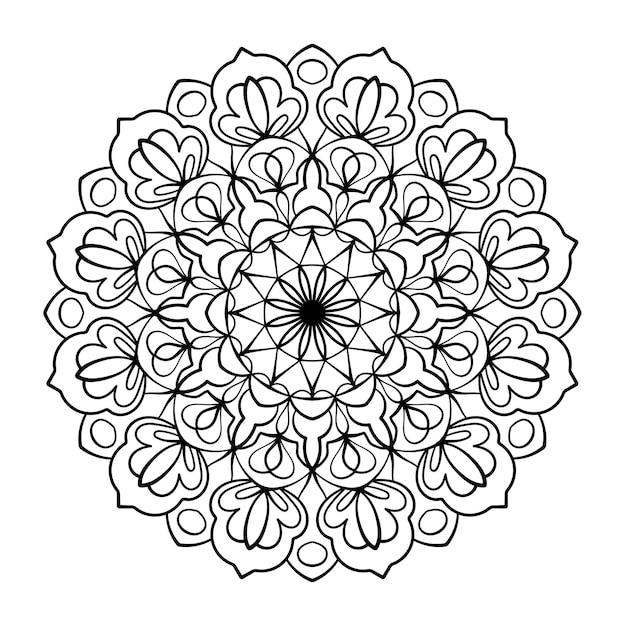 Arabesque élégante décorative Élément de design vectoriel Conception graphique de mandala de griffonnage