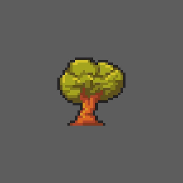 arbre d'art de pixels pour l'actif du jeu