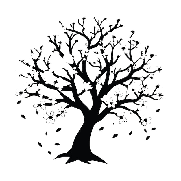 Arbre à fleurs de cerisier au printemps