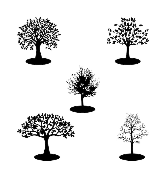 Arbre Illustrations Arbre Shiloutte Arbre Vecteur Arbre Noir