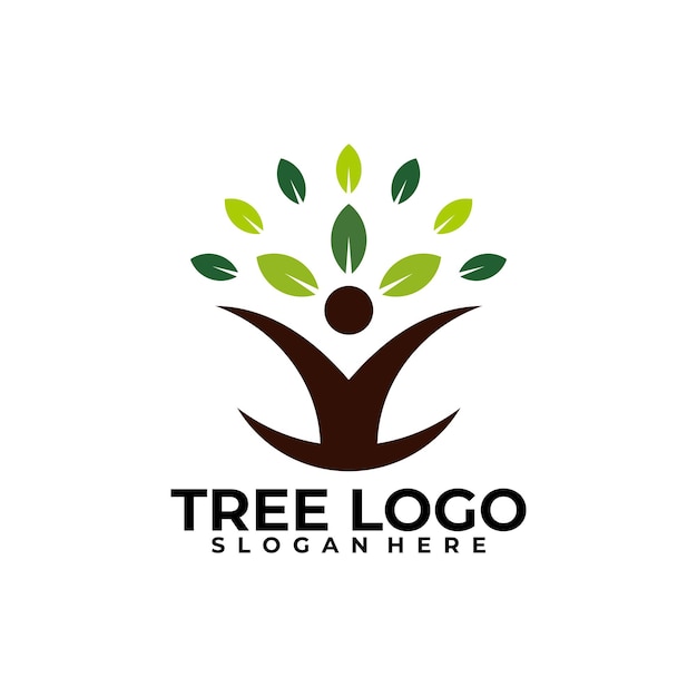 Arbre Logo Icône Vecteur Isolé