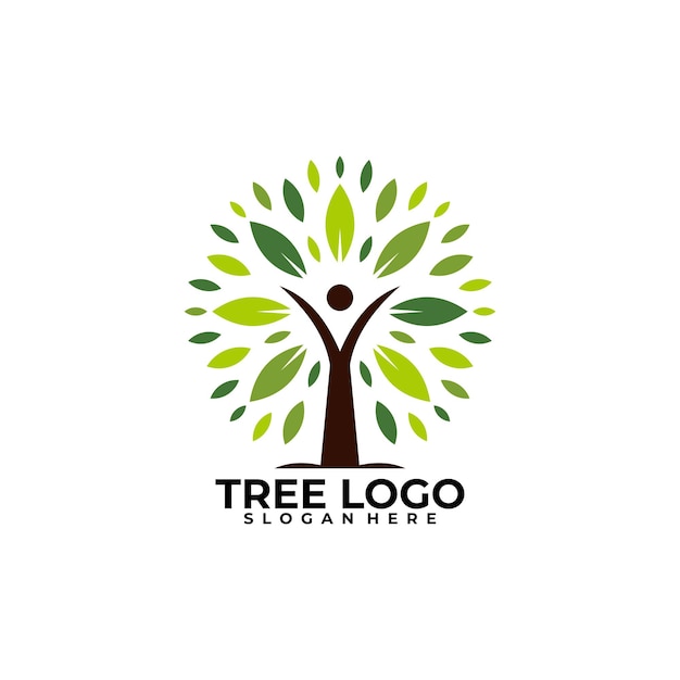 Arbre Logo Icône Vecteur Isolé