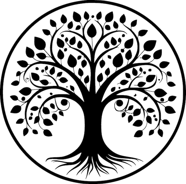 Arbre Logo Vectoriel De Haute Qualité Illustration Vectorielle Idéale Pour Le Graphique Tshirt