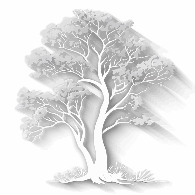 Vecteur un arbre avec le mot arbre dessus