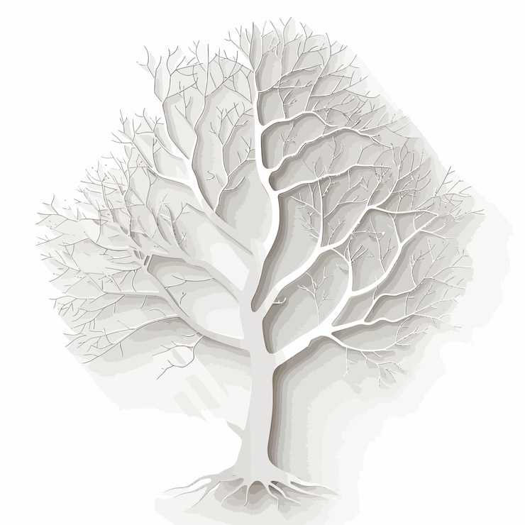 Vecteur un arbre avec le mot arbre dessus