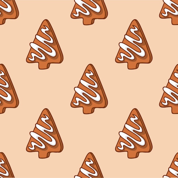 Arbre Noël Biscuits Motif Fond Médias Sociaux Post Noël Illustration Vectorielle