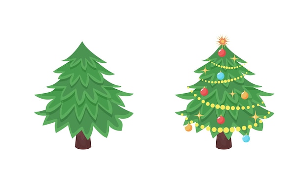 Arbre de Noël avec des boules et sans jouets pour la conception de voeux