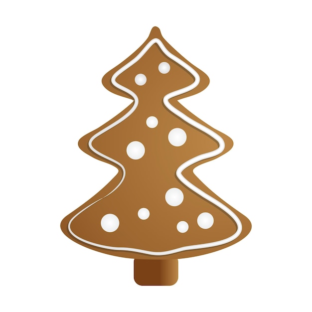 un arbre de Noël brun avec des points blancs dessus