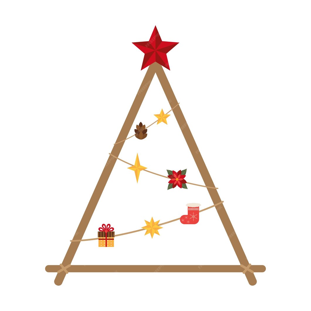 Arbre De Noël Dans Un Style écologique Vecteur Premium