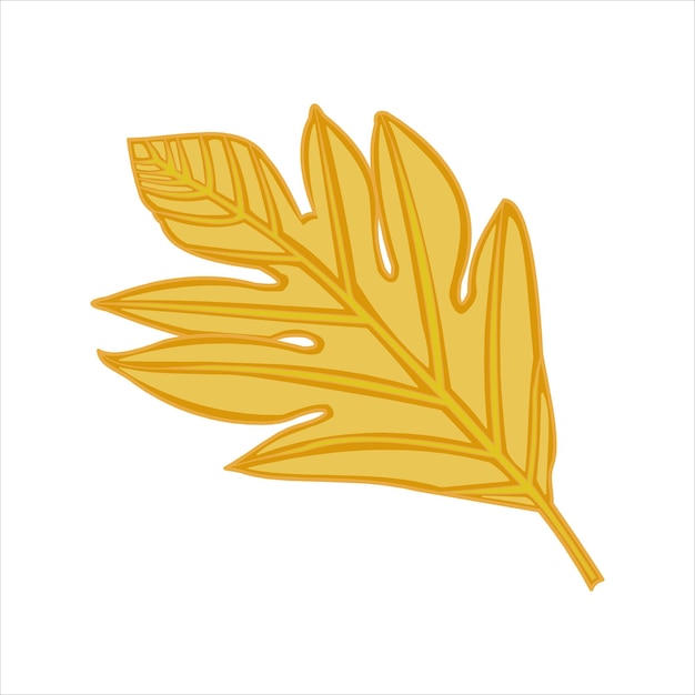 Arbre à Pain Leaf Vector Design Plat Graphique Illustration 2d Hd