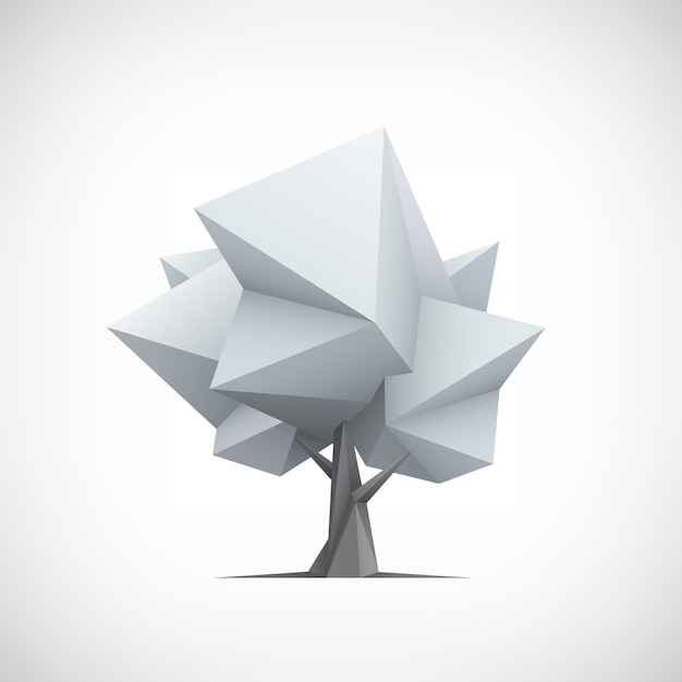 Arbre polygonal conceptuel Abstract vector Illustration