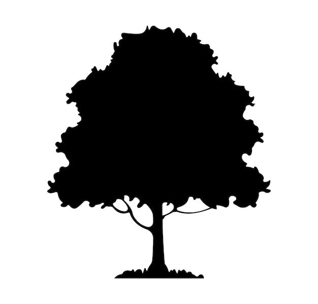 Vecteur arbre de sherwood silhouette illustration de la forêt