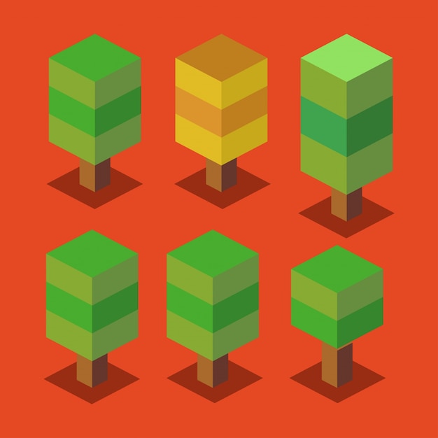 Les Arbres Mis En 3d Pixelate