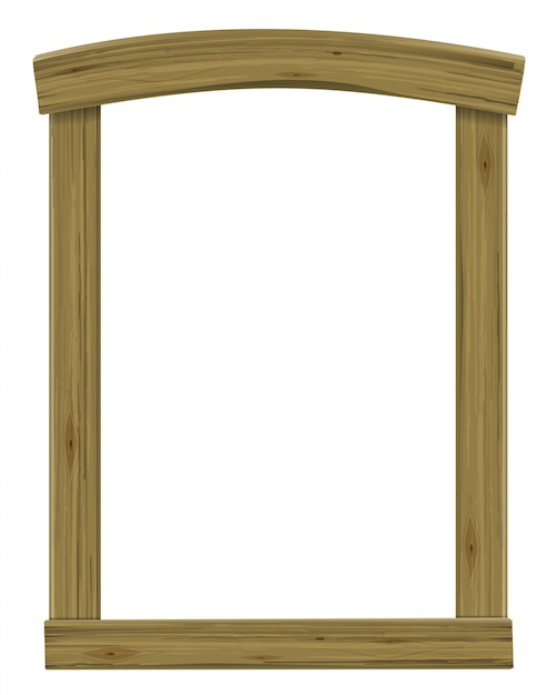 Arc de cadre de porte ou de fenêtre antique en bois