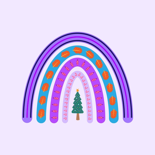 Arc-en-ciel pour bébé, enfants arc-en-ciel conçoivent des formes pastel Arc-en-ciel mignon dessiné à la main